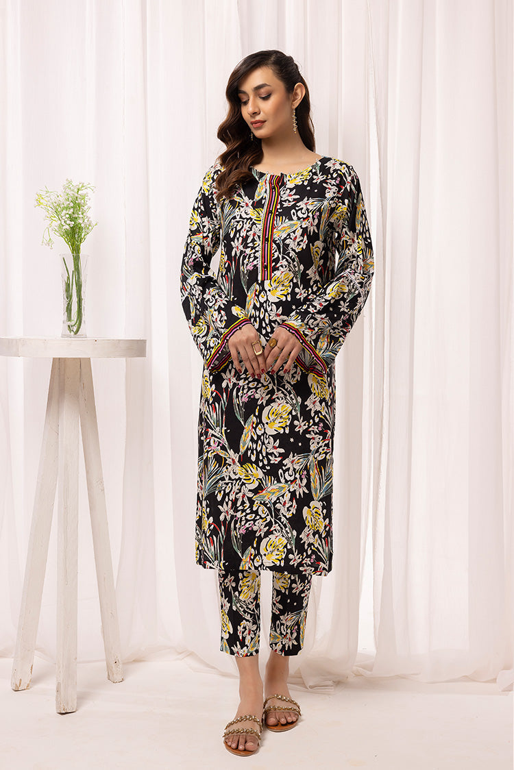 2-PC Stitched Printed Arabic Lawn Suit