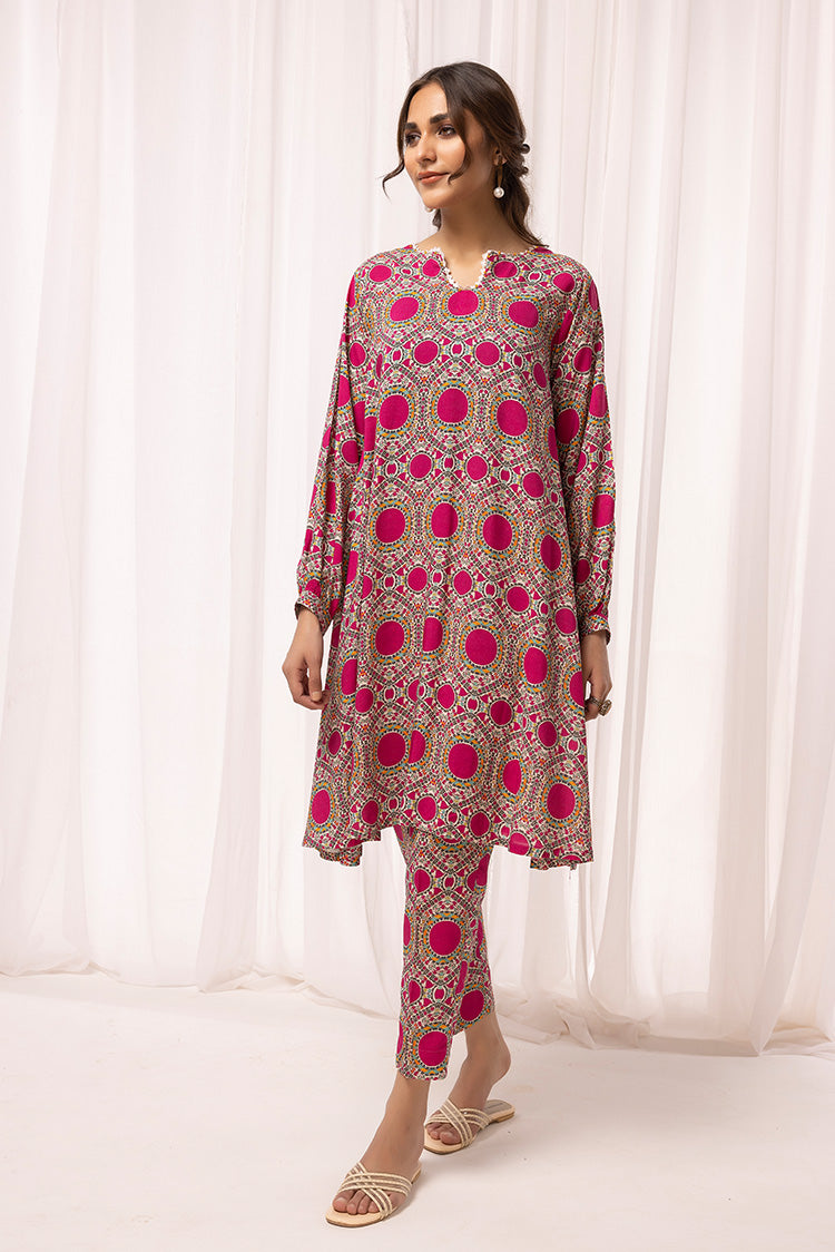 2-PC Stitched Printed Arabic Lawn Suit