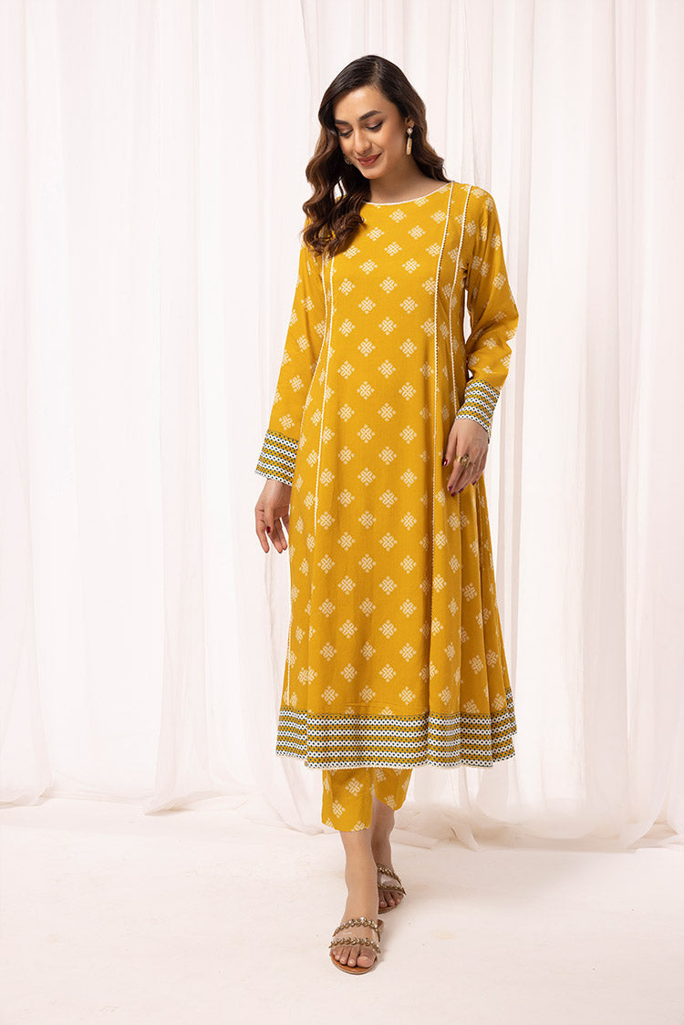 2-PC Stitched Printed Arabic Lawn Suit