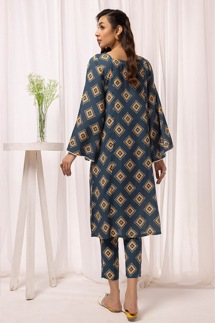 2-PC Stitched Printed Arabic Lawn Suit