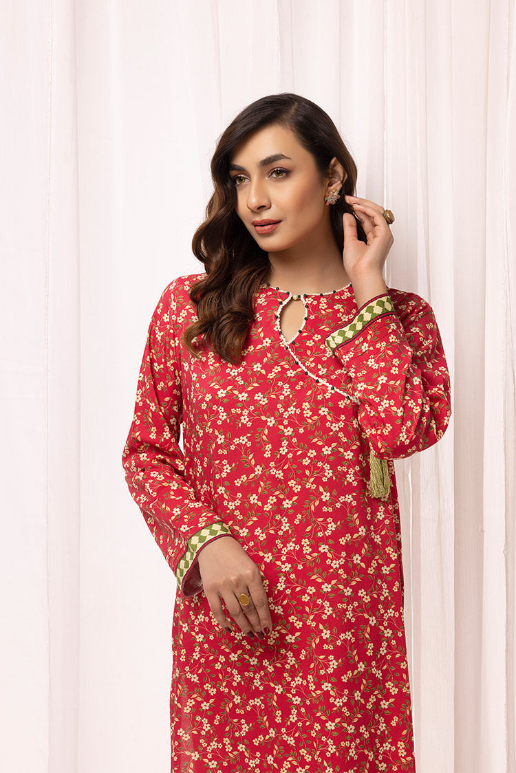 2-PC Stitched Printed Arabic Lawn Suit