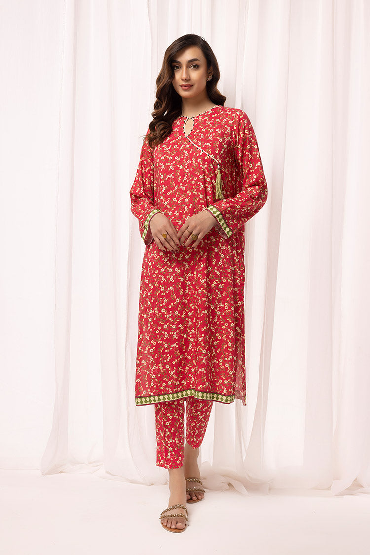 2-PC Stitched Printed Arabic Lawn Suit