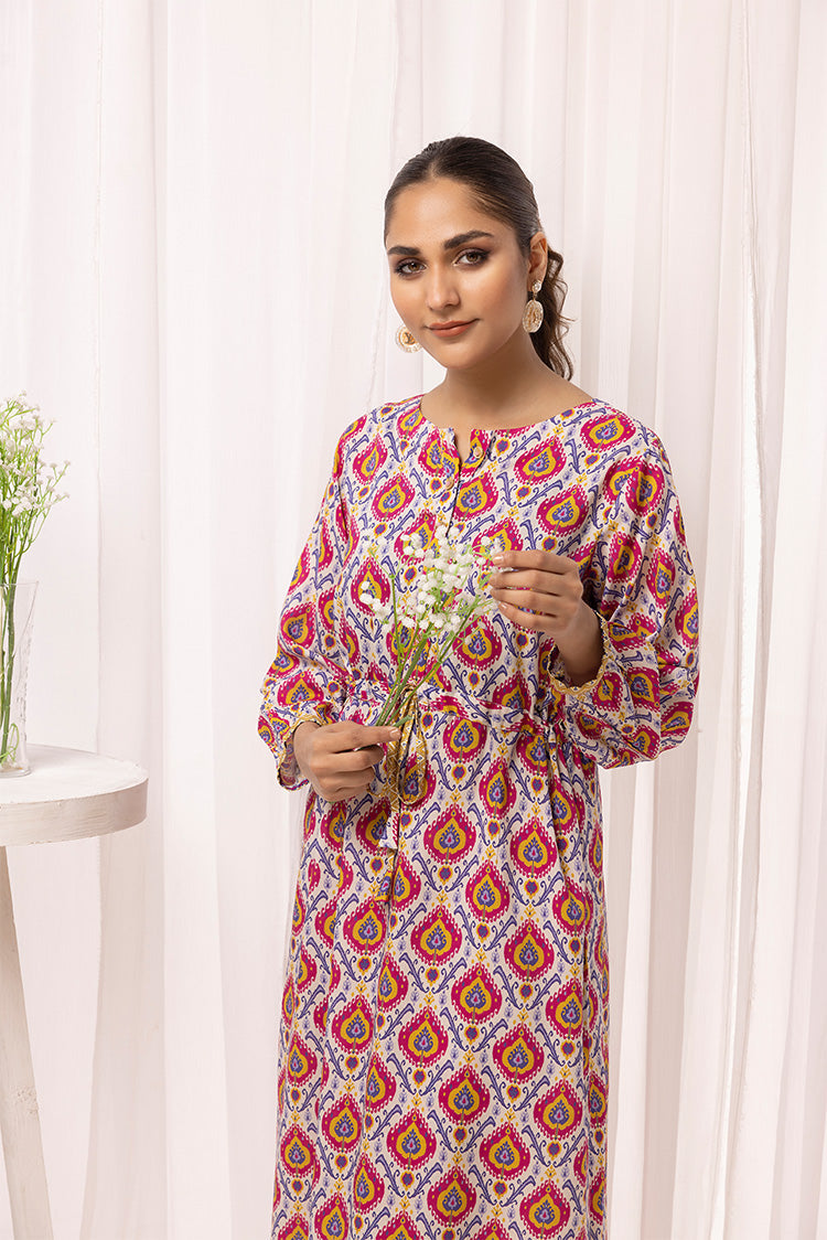 2-PC Stitched Printed Arabic Lawn Suit