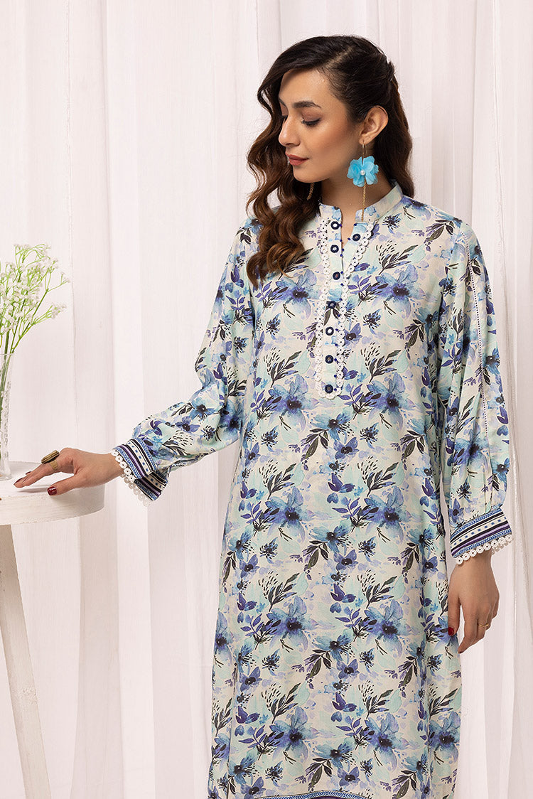 2-PC Stitched Printed Arabic Lawn Suit