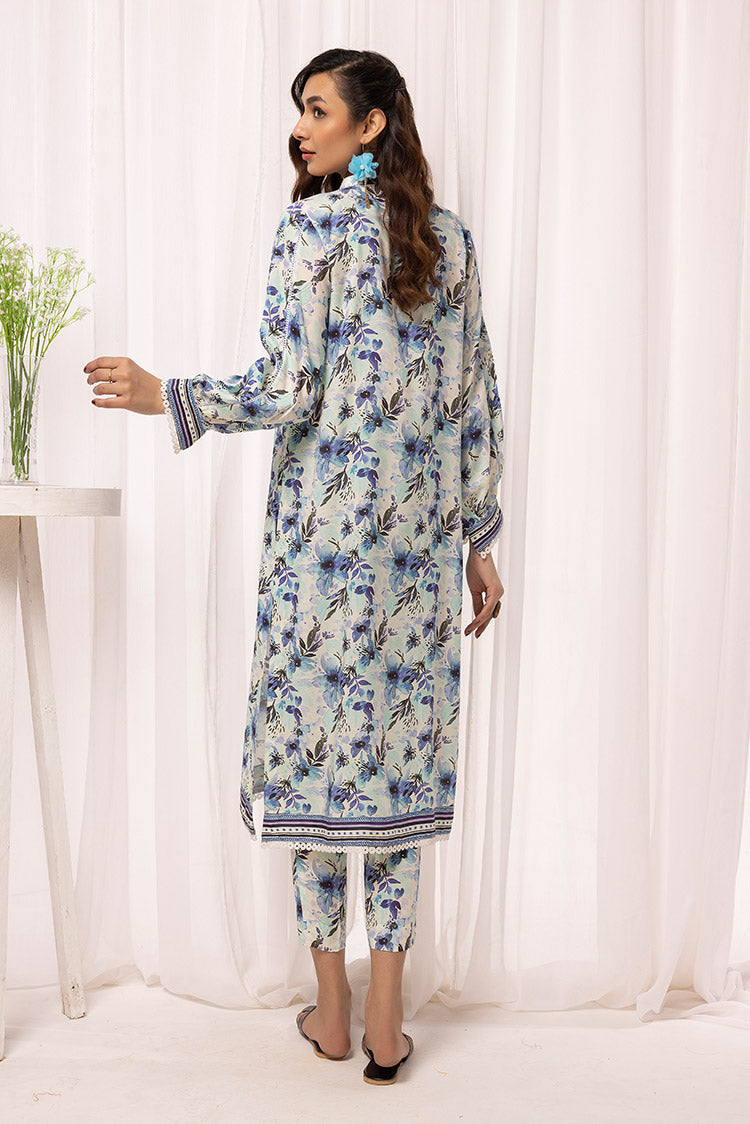 2-PC Stitched Printed Arabic Lawn Suit