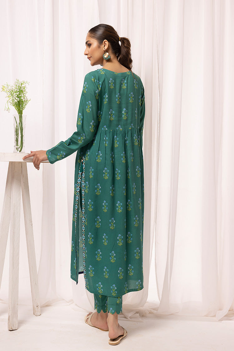 2-PC Stitched Printed Arabic Lawn Suit