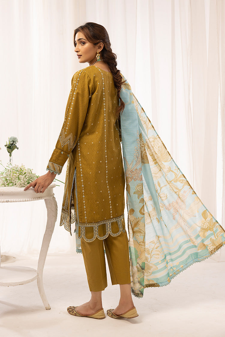 3-PC Stitched Self Jacquard Suit