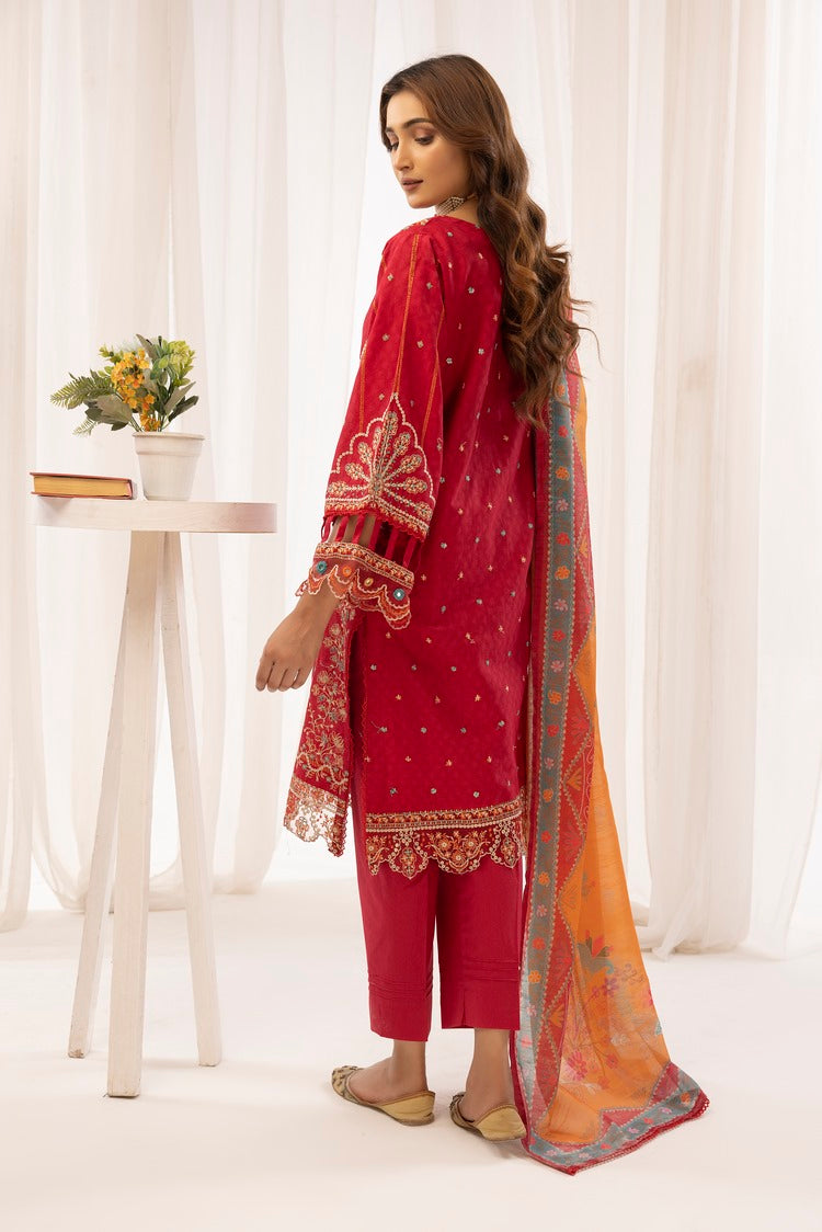 Shop 3-PC Stitched Self Jacquard Suit Online Now