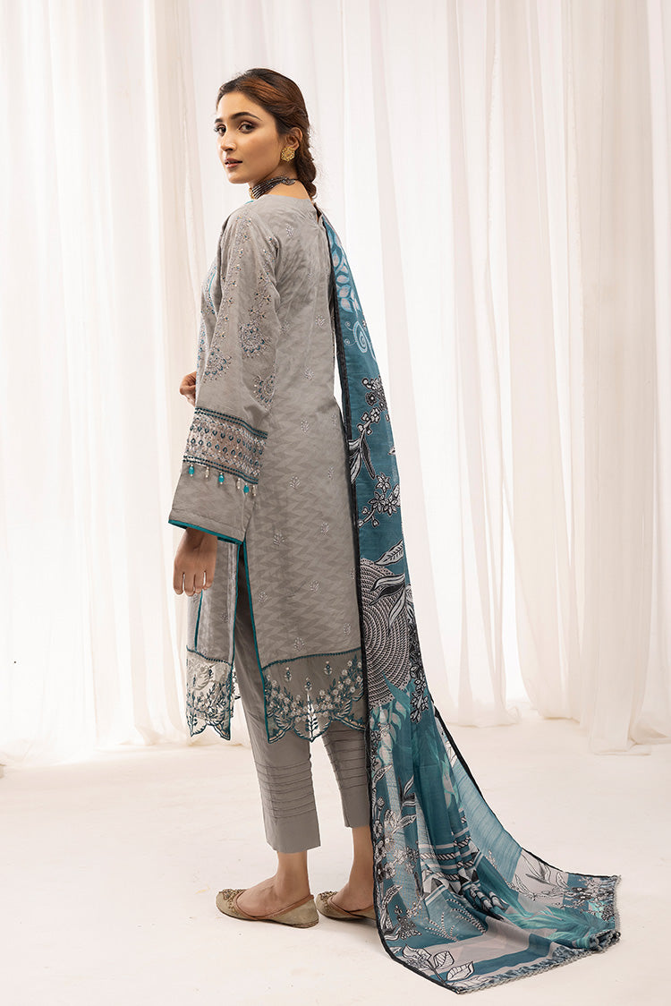 3-PC Stitched Self Jacquard Suit