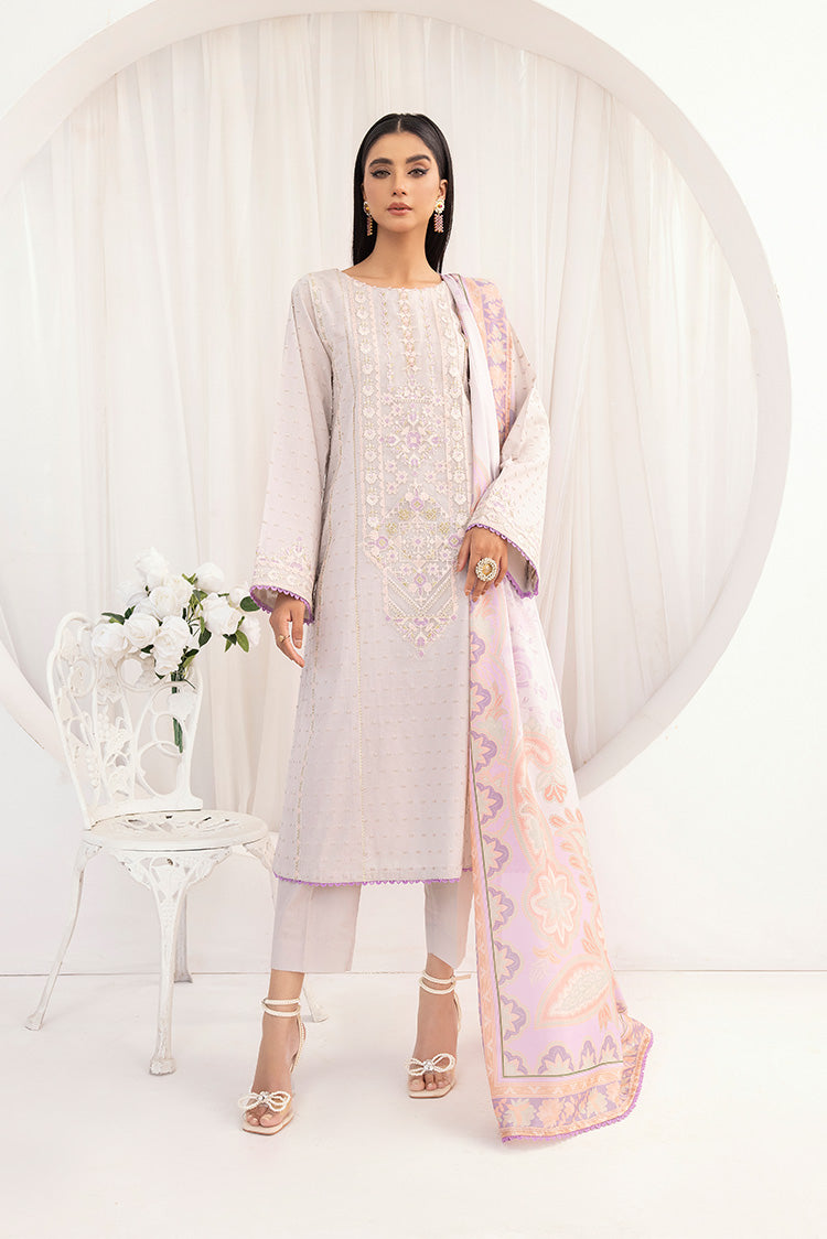 3-PC Stitched Embroidered Suit