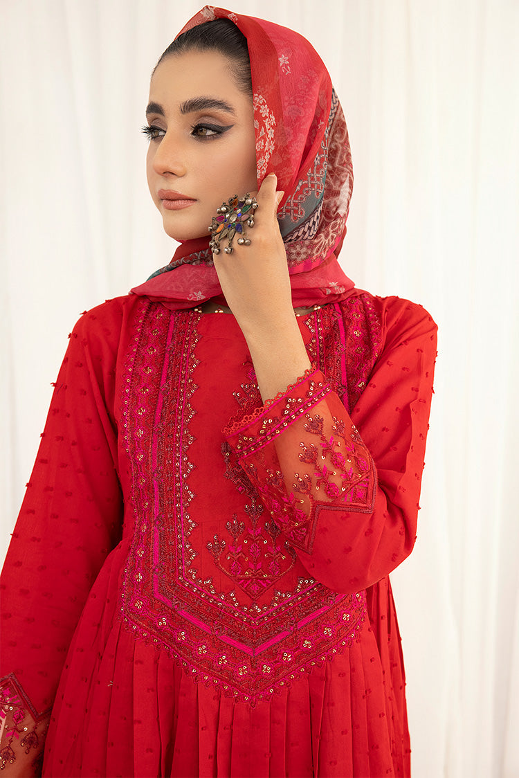 3-PC Stitched Embroidered Suit