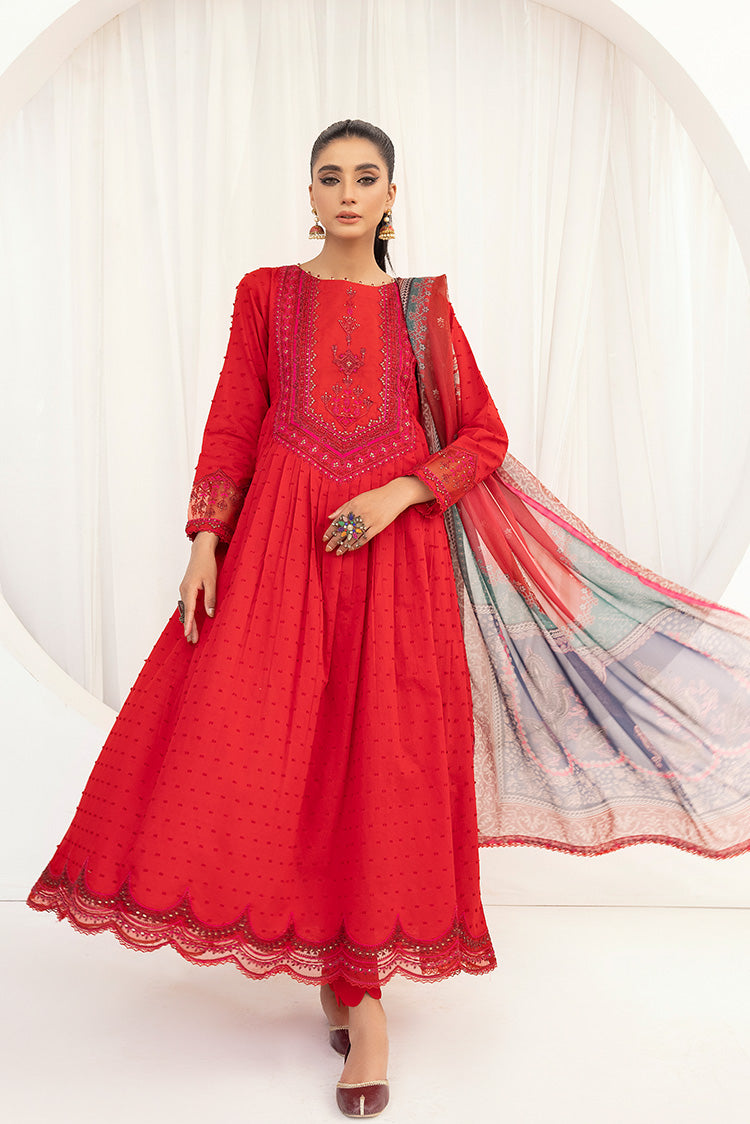 3-PC Stitched Embroidered Suit