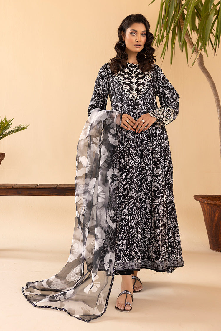 3-PC Stitched Printed Cambric Suit