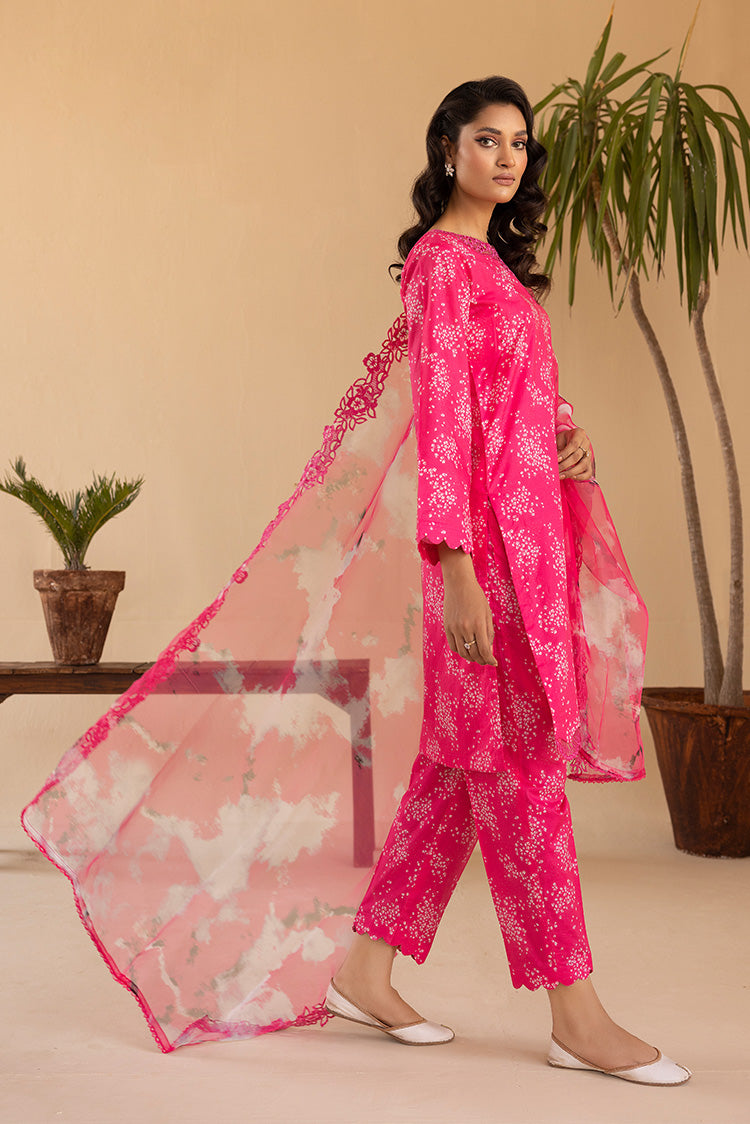 3-PC Stitched Printed Cambric Suit