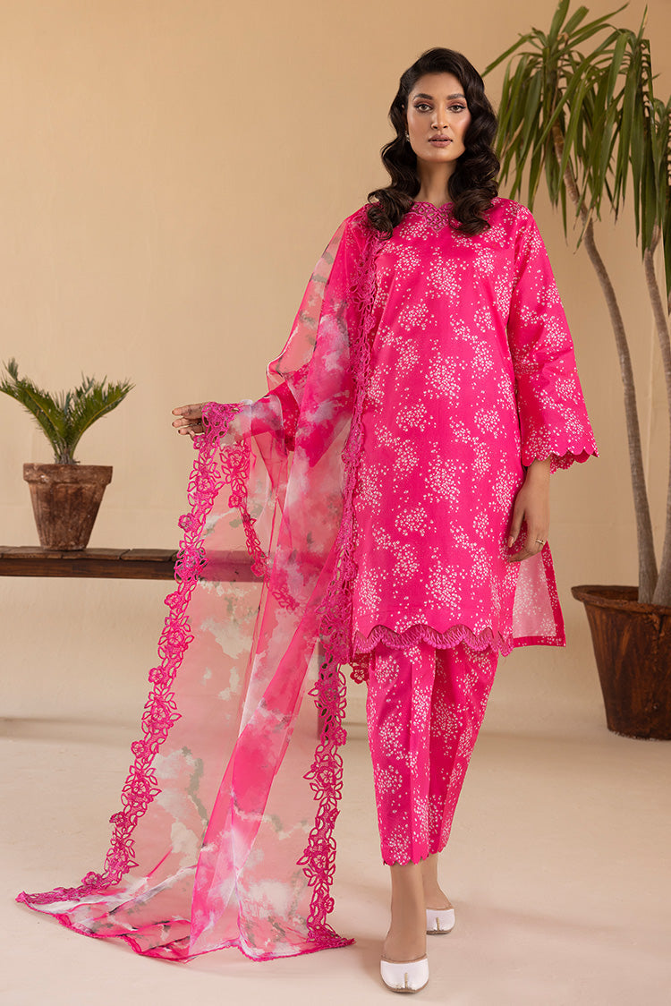 3-PC Stitched Printed Cambric Suit