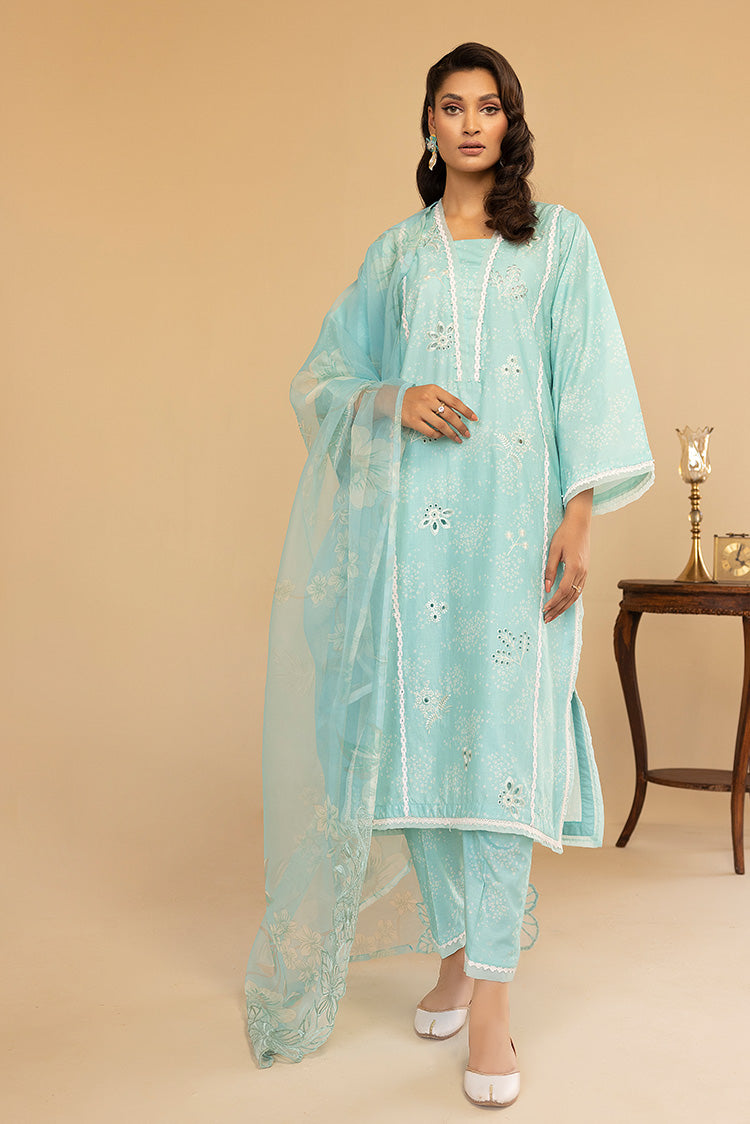 3-PC Stitched Printed Cambric Suit