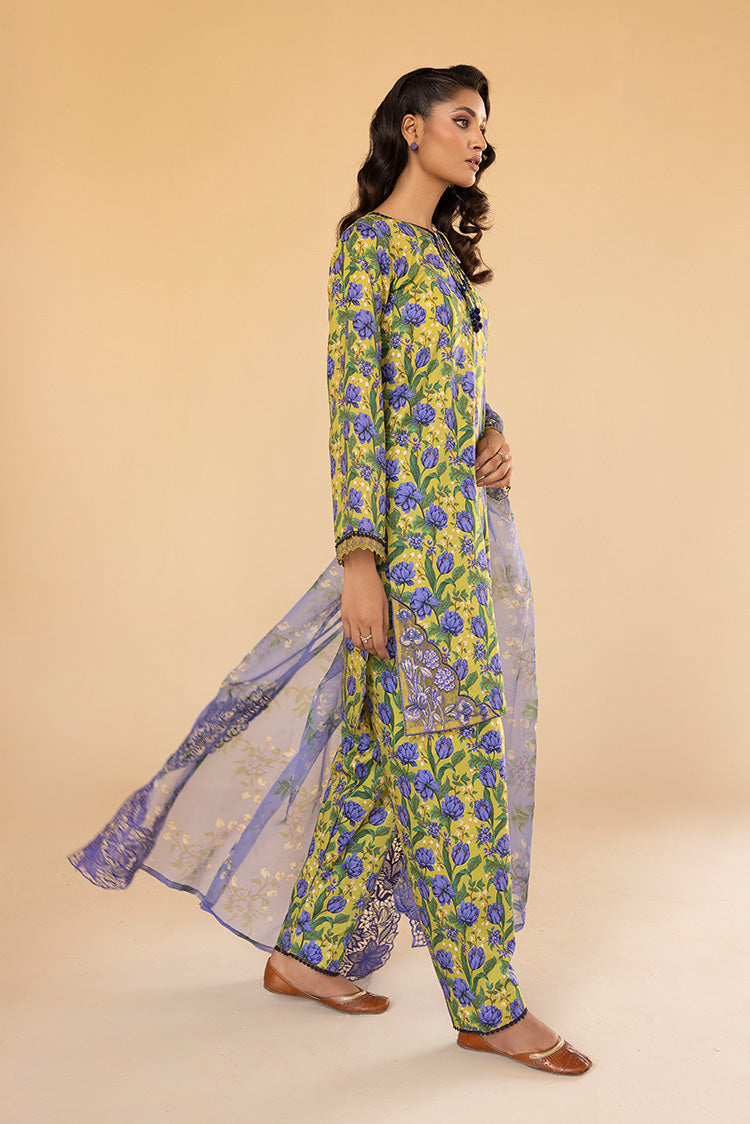 3-PC Stitched Printed Cambric Suit