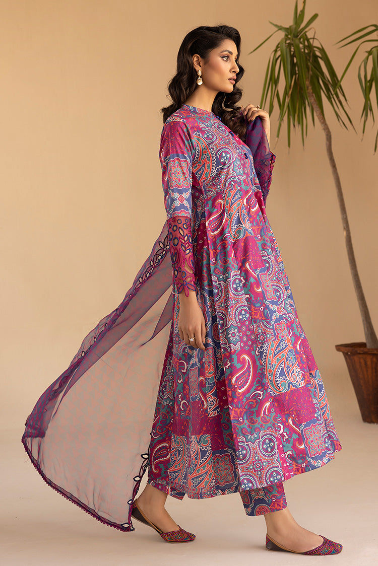 3-PC Stitched Printed Cambric Suit