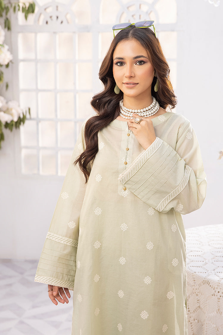 2-PC Stitched Embroidered Lawn Suit