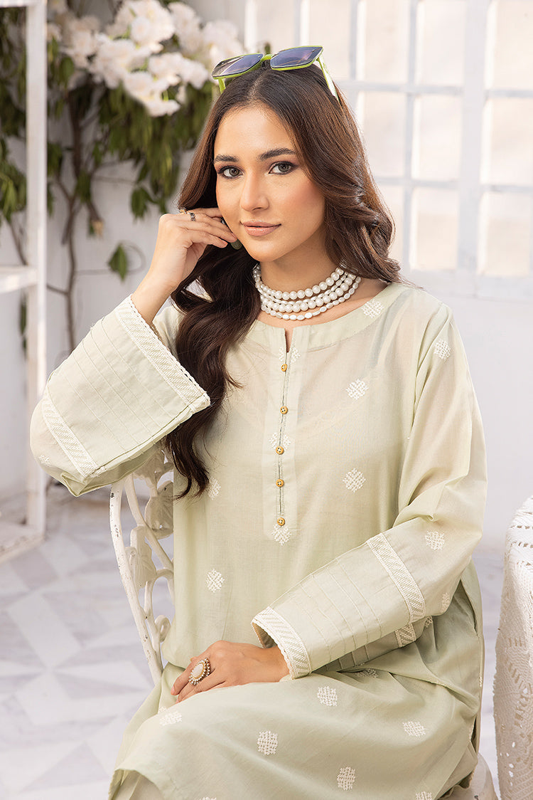 2-PC Stitched Embroidered Lawn Suit