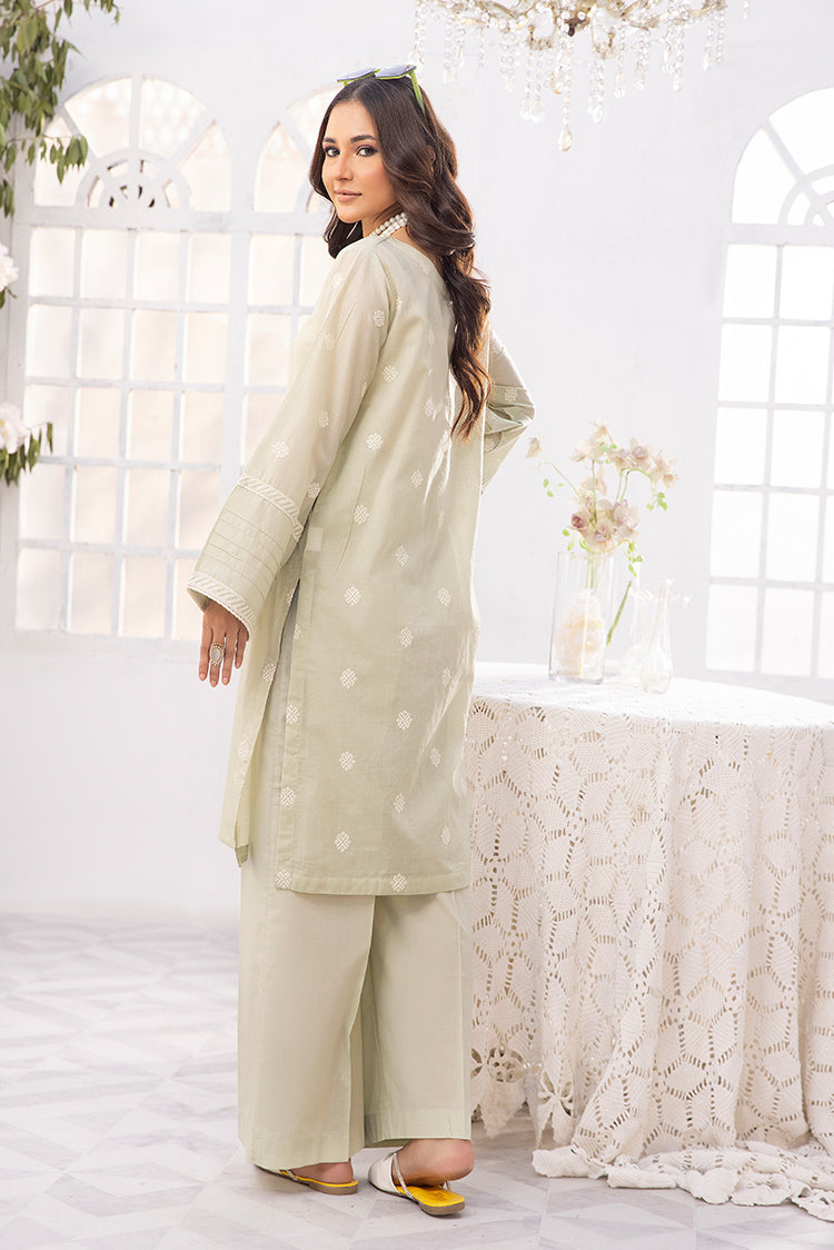 2-PC Stitched Embroidered Lawn Suit