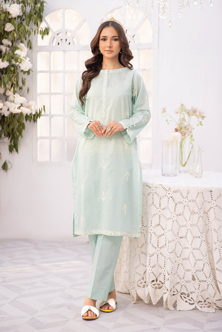 2-PC Stitched Embroidered Lawn Suit