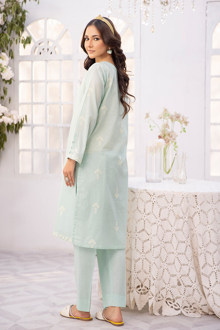 2-PC Stitched Embroidered Lawn Suit