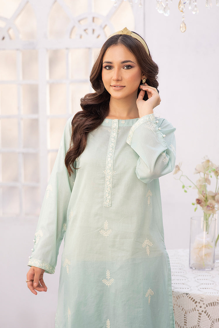 2-PC Stitched Embroidered Lawn Suit