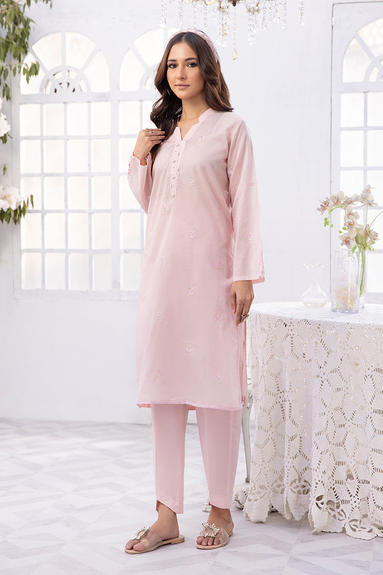 2-PC Stitched Embroidered Lawn Suit