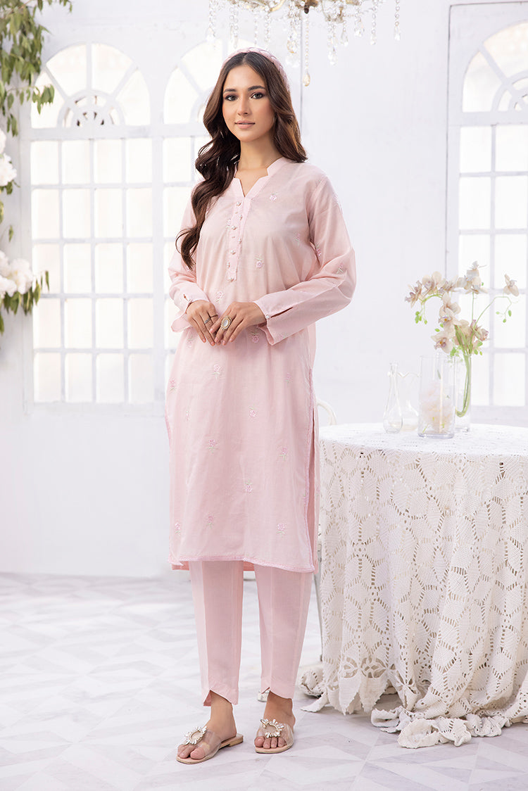 2-PC Stitched Embroidered Lawn Suit