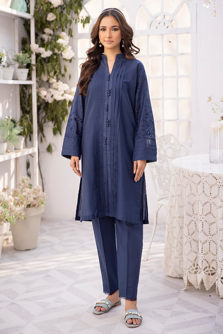 2-PC Stitched Embroidered Lawn Suit