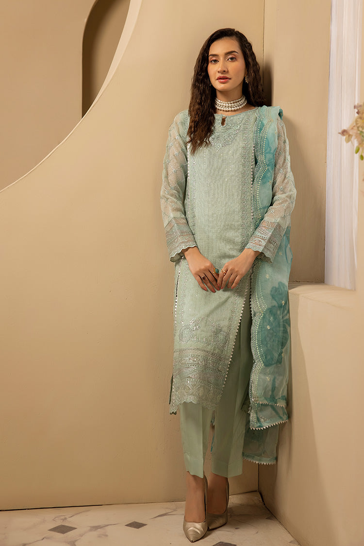 3-PC Stitched Embroidered Khaadi Net Suit