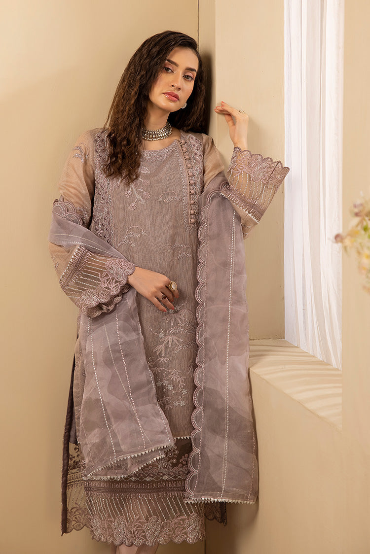 3-PC Stitched Embroidered Khaadi Net Suit