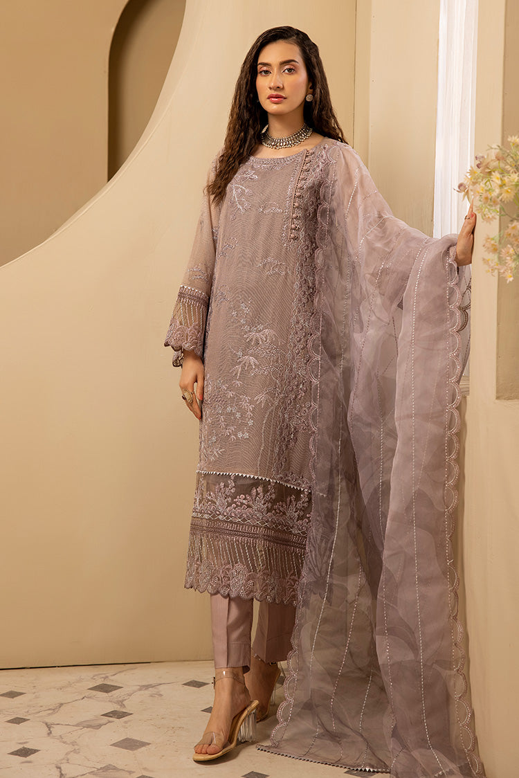 3-PC Stitched Embroidered Khaadi Net Suit