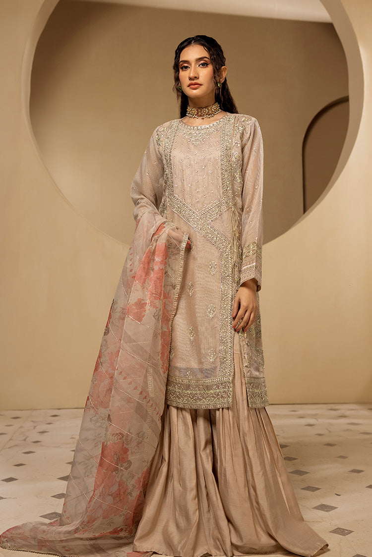 3-PC Stitched Embroidered Khaadi Net Suit