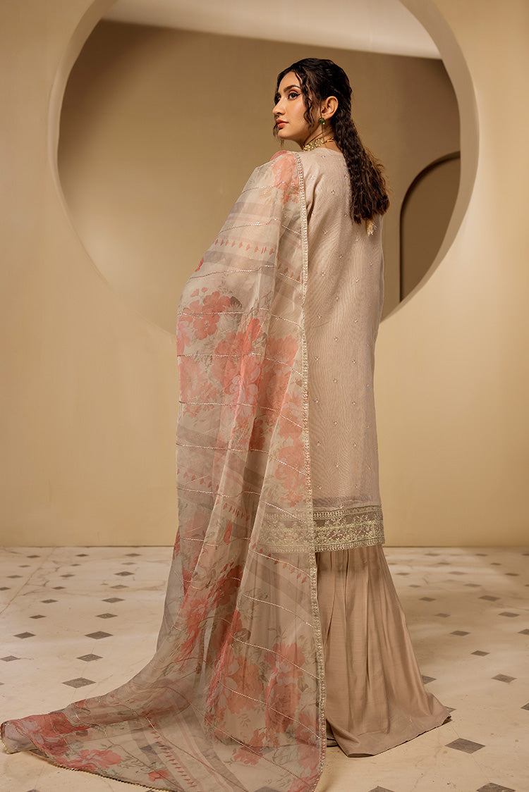 3-PC Stitched Embroidered Khaadi Net Suit