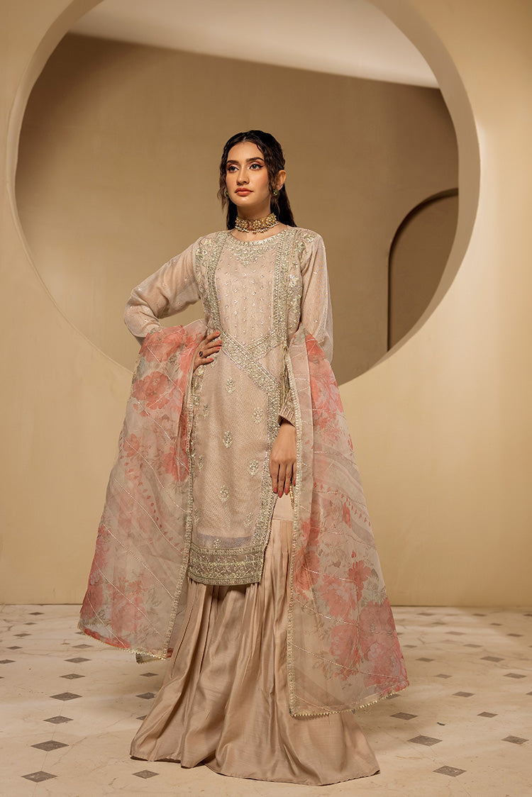 3-PC Stitched Embroidered Khaadi Net Suit