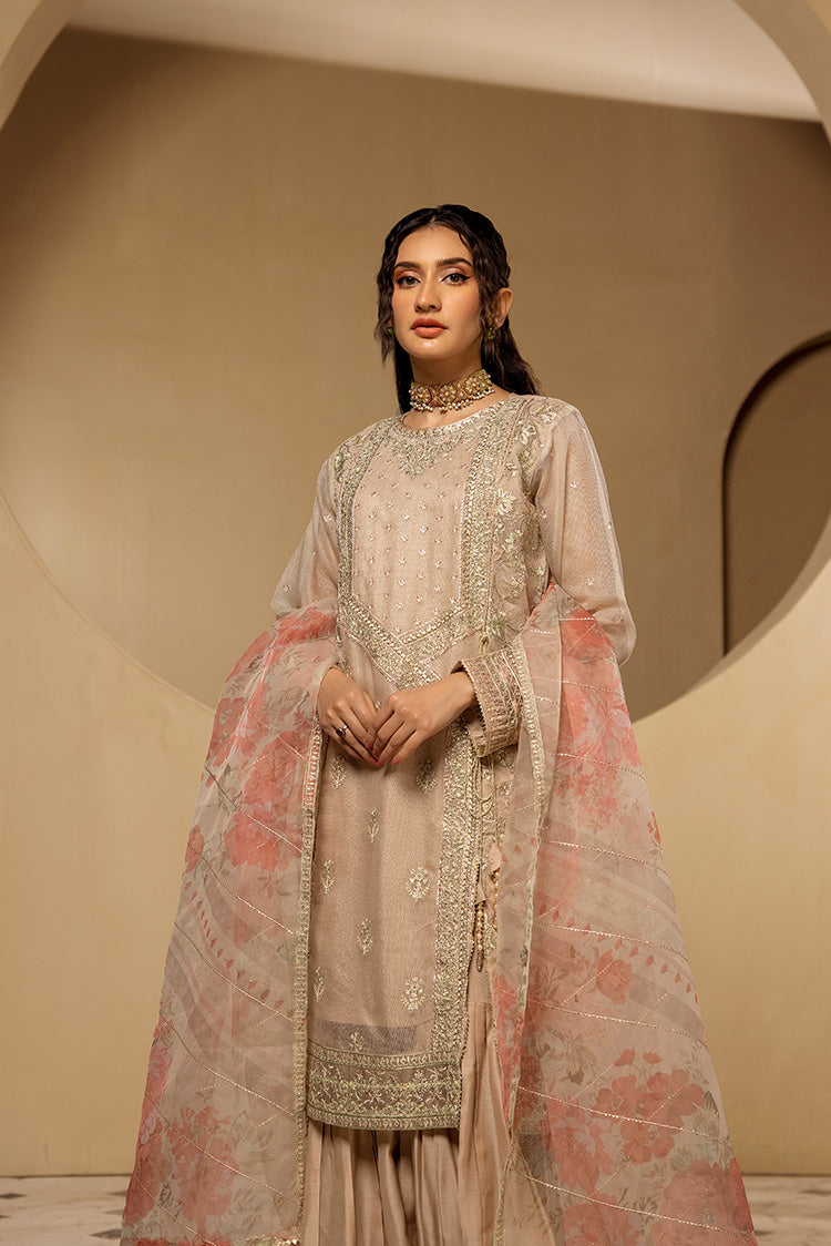 3-PC Stitched Embroidered Khaadi Net Suit