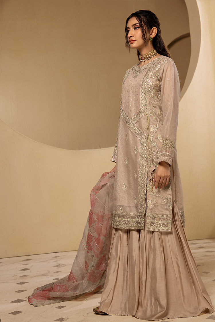 3-PC Stitched Embroidered Khaadi Net Suit