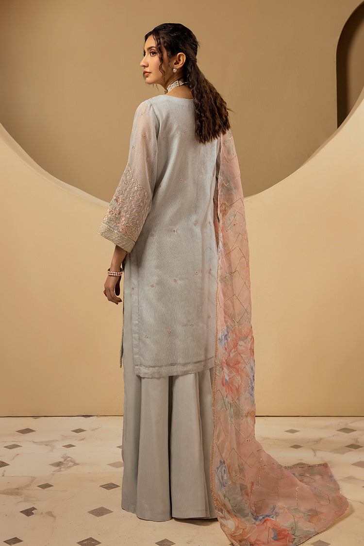 3-PC Stitched Embroidered Khaadi Net Suit