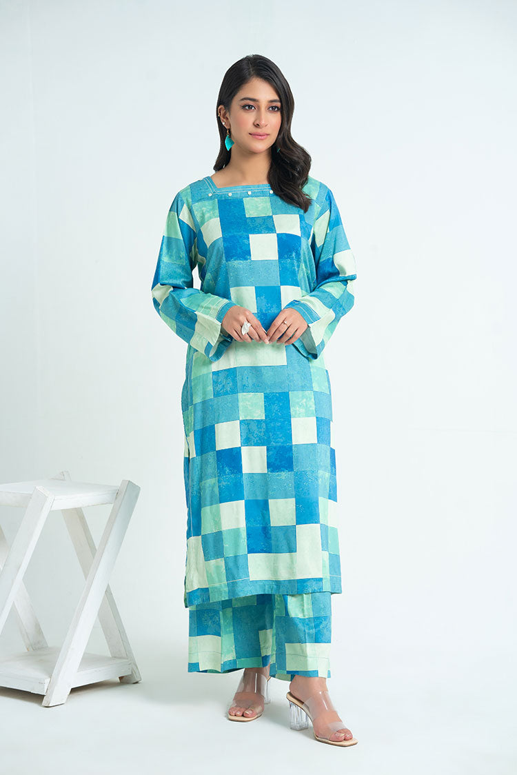 2-PC Stitched Printed Marina Suit