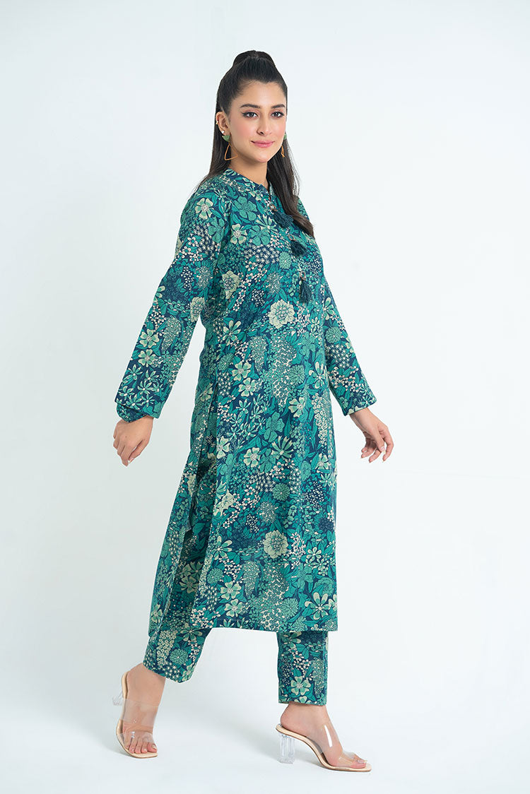 2-PC Stitched Printed Khaddar Suit