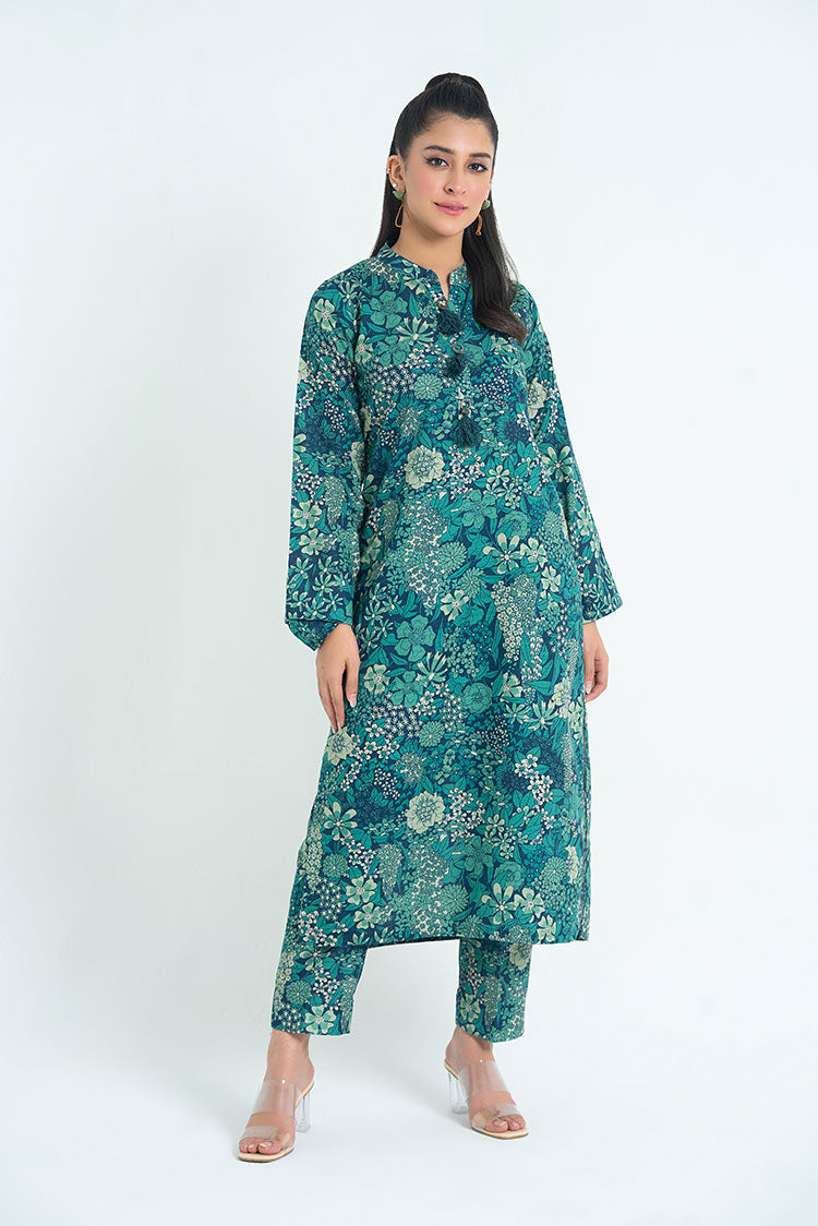 2-PC Stitched Printed Khaddar Suit