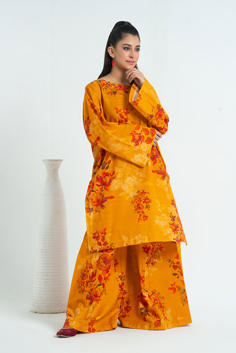 2-PC Stitched Printed Khaddar Suit