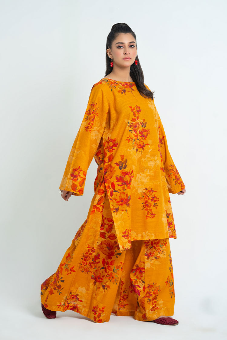 2-PC Stitched Printed Khaddar Suit