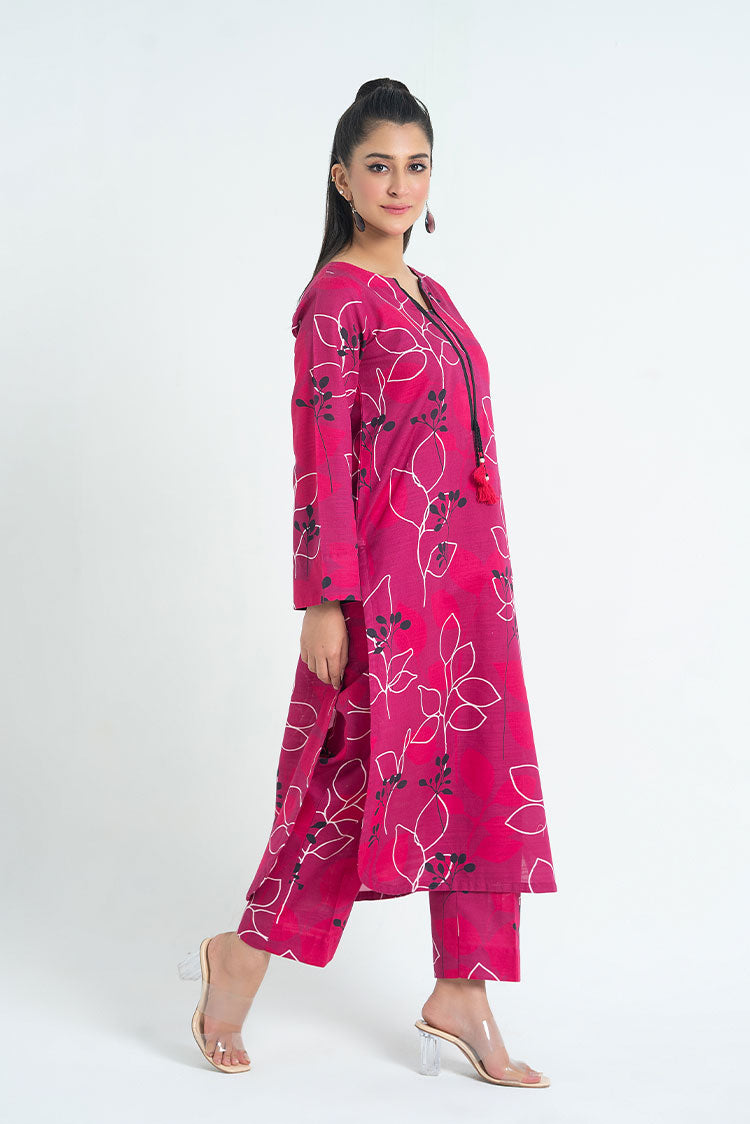 2-PC Stitched Printed Khaddar Suit