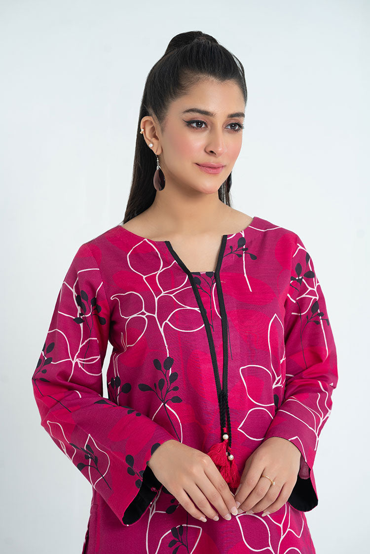 2-PC Stitched Printed Khaddar Suit