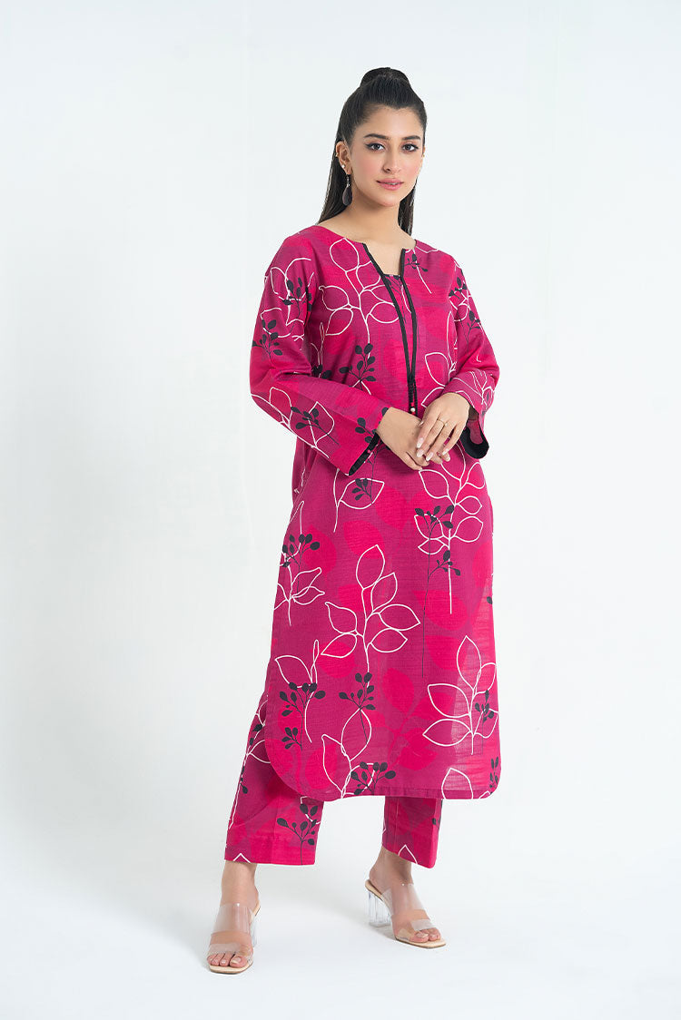 2-PC Stitched Printed Khaddar Suit