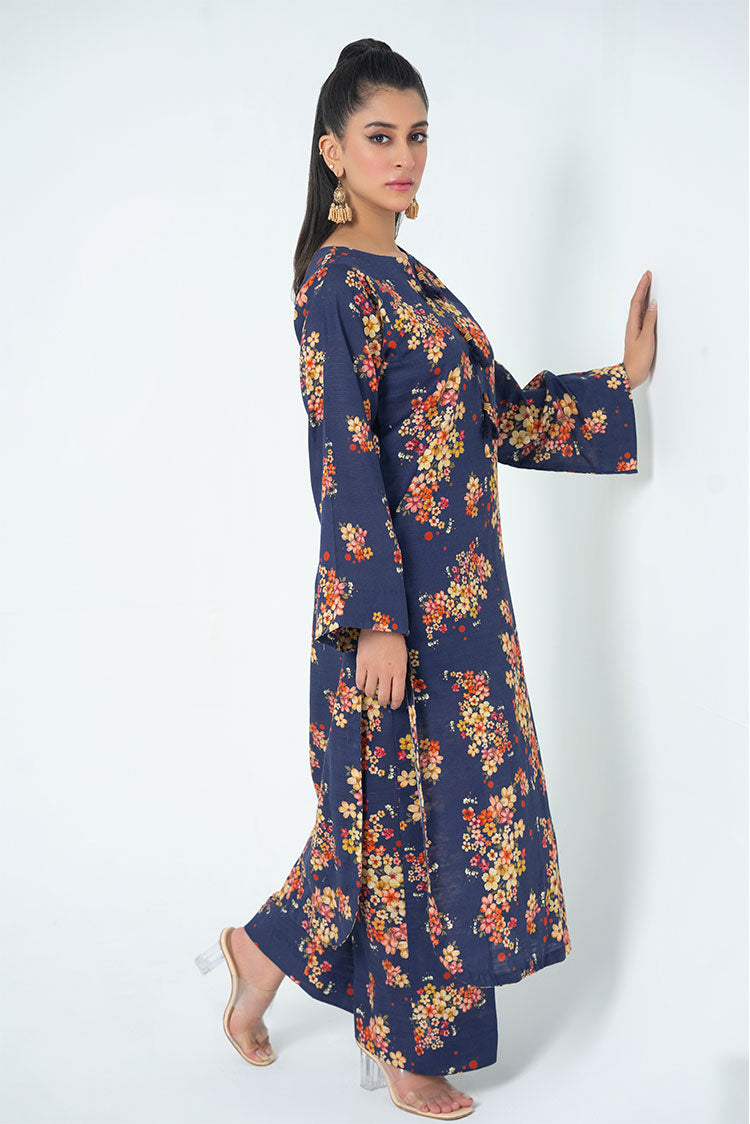 2-PC Stitched Printed Khaddar Suit