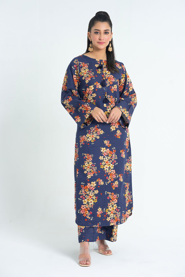 2-PC Stitched Printed Khaddar Suit